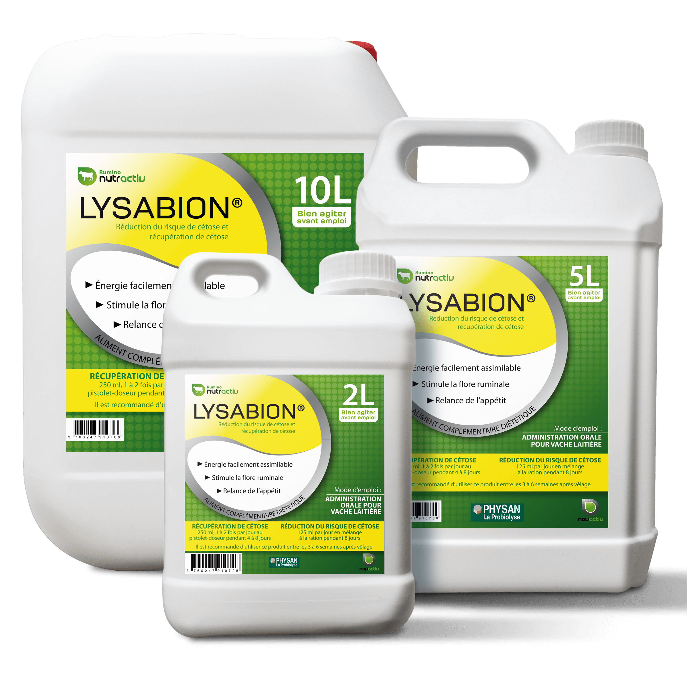 Lysabion : cétose, levures inactivées - Physan